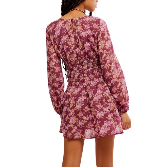 FREE PEOPLE Keep You Mini Dress in Berry Combo - Size M, NWT ($128 Retail) - Picture 6 of 8